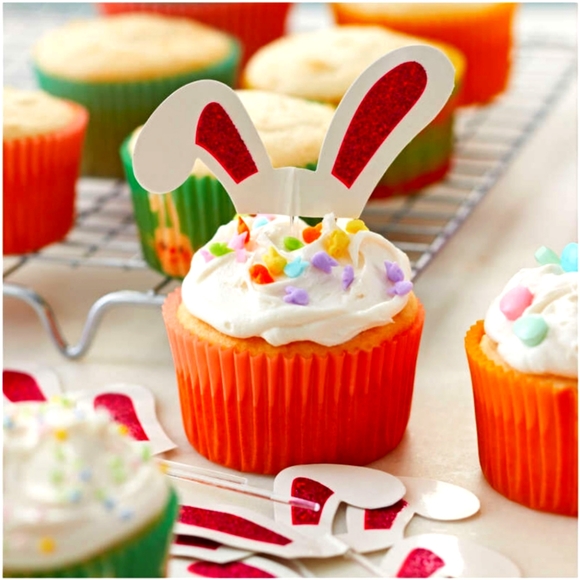 Wilton Bunny Ears Cupcakes Toppers 24 pcs. NWT - Picture 5 of 6